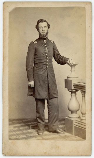 Civil War Lieutenant Matthew Greenleaf Nh 6th Infantry Wounded Petersburg Cdv