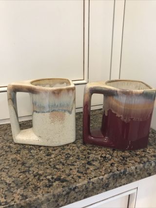 Rodolfo Padilla Drip Glaze Stackable Coffee Mug Stoneware Set Of 2