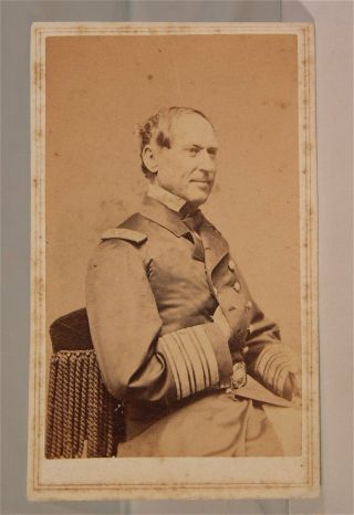 1860s Civil War Union Navy Admiral David Farragut Cdv Photo By C D Fredricks