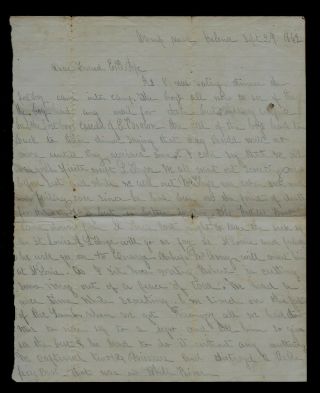 Civil War Letter - 9th Illinois Cavalry From Helena,  Arkansas - Terrific Content