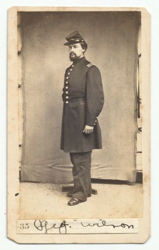 Civil War Soldier Cdv Lt.  George C.  Wilson 2nd Pennsylvania Heavy Artillery