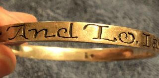 Vintage James Avery Lo I Am With You Bangle Sterling Silver 925 Small Size Euc