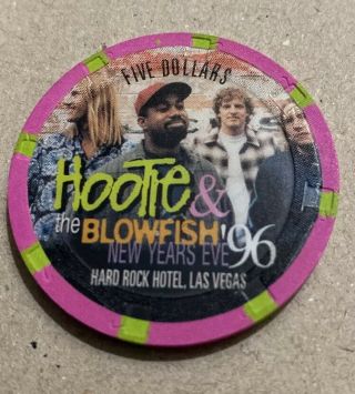 1996 Hard Rock Hotel Las Vegas $5 Chip - Hootie And The Blowfish– Obsolete