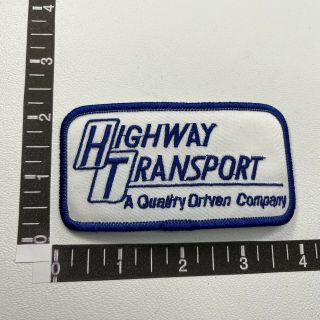 Highway Transport Trucking Patch (thought To Be Tank Trucker) 14s