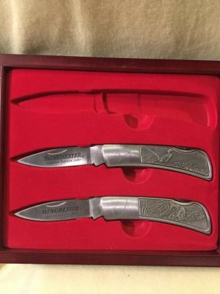 Winchester 2008 Limited Edition Wildlife Series Scrimshaw Knife Set Missing 1