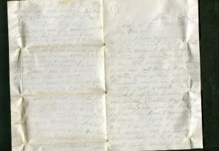 NOV 16 1864 CW LETTER IRA BROWN 188TH NYSV TO WIFE IDA CAMP OF THE 188TH 4 PAGES 3