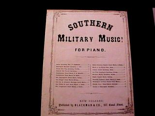 Confederate Imprint Advertising Southern Military Sheet Music Broadside No,  La