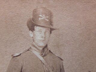 Civil War Ohio Cavalry soldier in full uniform & sword cdv 3