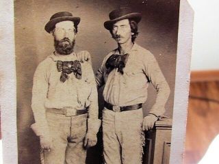Rare Civil War Colorado Territory Us Cavalry Soldiers In Unusual Uniforms Cdv 