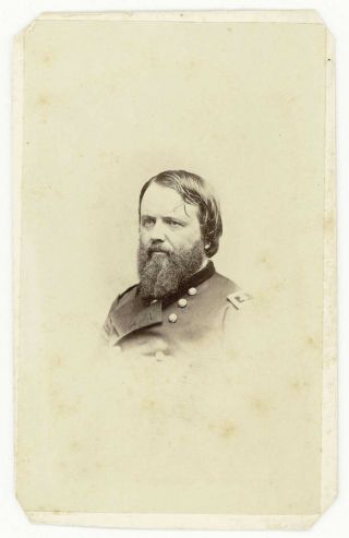 Brigadier General Civil War Cdv Photo By W.  H.  Sherman,  Milwaukee Wisconsin