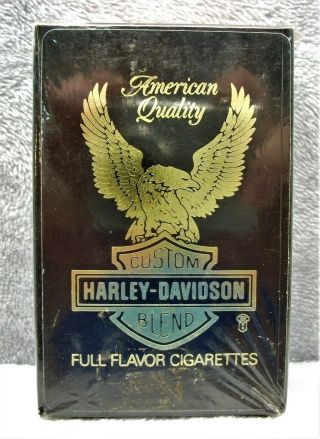 Vintage Harley Davidson Cigarettes Casino Playing Cards Factory