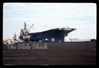 Us Navy Aircraft Carrier Uss Kitty Hawk (cv - 63) 1968 35mm Slide
