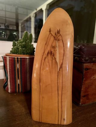 Native American Carved Wood Hand Painted Art