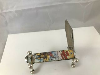 Novelty Knife Co.  Vintage Pocket Knife Roy Rogers & Trigger On Handle