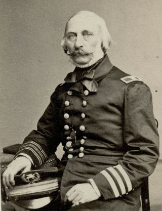 1860s Civil War Cdv Us Navy Admiral Charles Davis Western Gunboat Flotilla