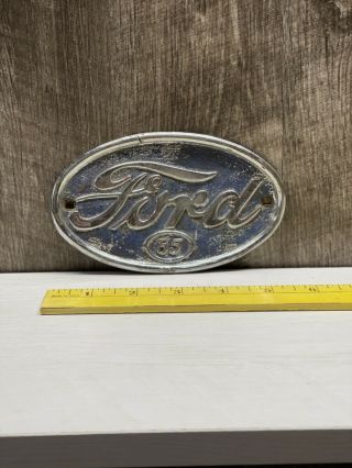 Ford Emblem Metal Gas Oil Automotive Cars Trucks Service Center
