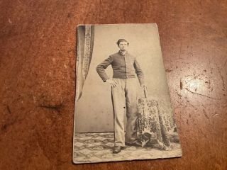 Identified Civil War Soldier Cdv Almont 1st Michigan Cavalry