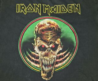 Iron Maiden Fear Of The Dark 1992 Vintage Tour Shirt Size XL 2