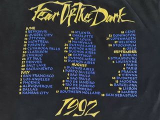 Iron Maiden Fear Of The Dark 1992 Vintage Tour Shirt Size XL 3
