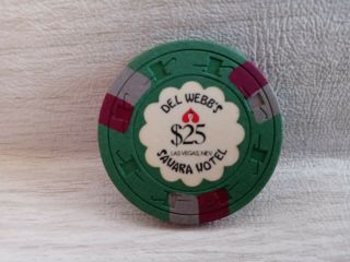 Vtg.  - $25 Casino Chip Del Webb 