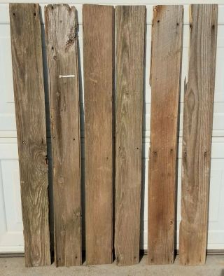 6 Reclaimed Vintage Barn Wood Lumber Boards Crafts Frame Rustic Project Sign 48 "