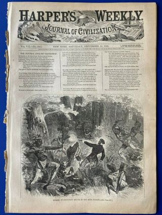 Harpers Weekly 10 - 31 - 1863 Chicamauga Sioux War Charleston Army Of The Cumberland