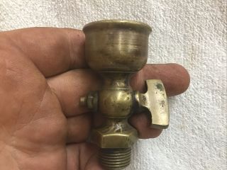 Vintage Brass Oil Cup/oiler With On Off Valve Hit Miss Steam Engines