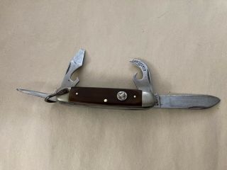 Vintage Ulster 4 Blade Pocket Knife With Clip On End.  Eagle Emblem