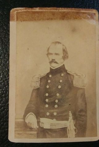 Civil War Soldier Cdv Signed General Albert S.  Johnston Anthony Back Confederate