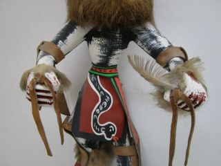 Vintage Native American Indian HOPI Tribe Kokopelli Kachina Doll Art Signed 13 