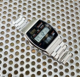 Nos Rare Vintage 70s Otron Solartime Chrono Solid State Digital Watch Quartz Lcd
