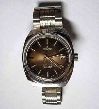 Grovana Automatic Vintage Men ' s Watch Automatic 25 Jewels BFG 628 35 mm Repair 3