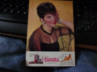 Vintage 1960’s Connie Francis Sahara Hotel Casino Las Vegas Nevada Post Card