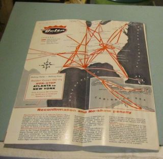 July 1 1958 Delta Air Lines Timetables DC - 7 Airplanes Golden Crown Service 20pg 2