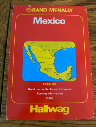 Rand Mcnally Mexico Hallwag Map 1992 / 1993