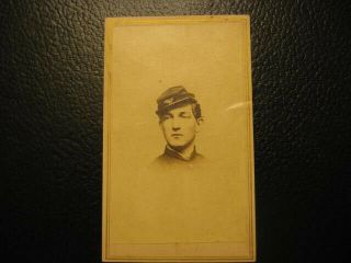 Ided Civil War Soldier Cdv Lt Chas.  Simmons 11th Connecticut Volunteer Infantry