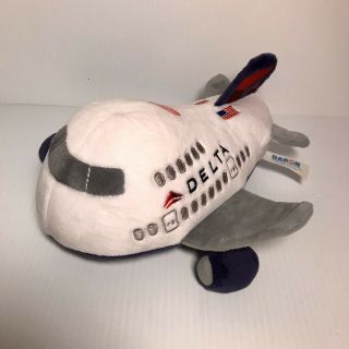 Delta Airlines Airplane Plush Stuffed Toy With Squueze Sound Effects 2018 Daron