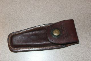 Vintage Western Cutlery Leather Knife Sheath Folding Pocket Knife