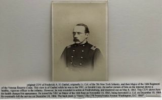 Civil War Era CDV Lt.  Col.  Frederick Gaebel 2