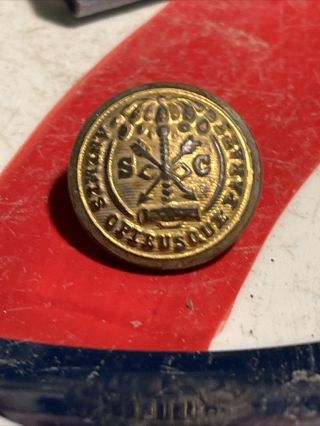 Non Dug Post Civil War Sc South Carolina Coat Button
