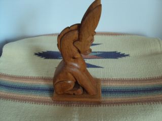 Adorable Vintage Balsa Wood Hand Carved Folk Art Donkey Mexico