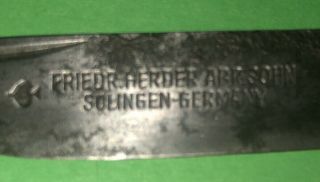 Ace Of Spades Friedr.  Herder & Sohn Old Pocket Knife Solingen Germany
