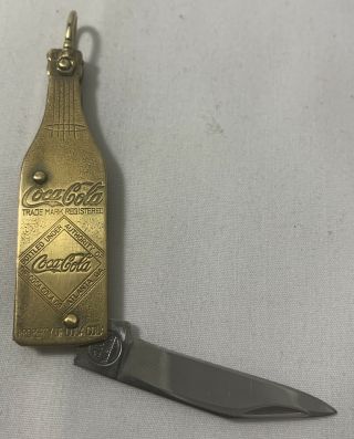 Vintage Coca - Cola Coke Bottle Remington Pocket Knife Keychain