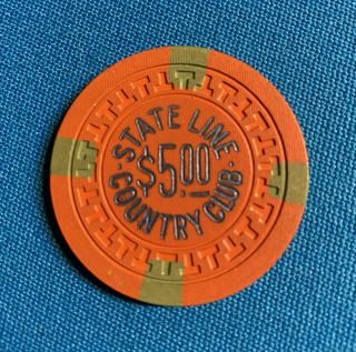 Stateline Country Club South Lake Tahoe,  Nv $5 Casino Chip