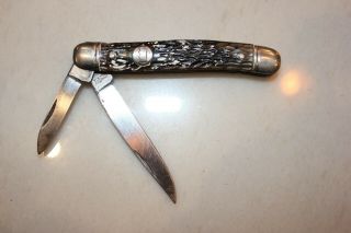 Vintage Imperial Usa Folding 2 Blade Pocket Knife Providence,  Ri Crown Logo