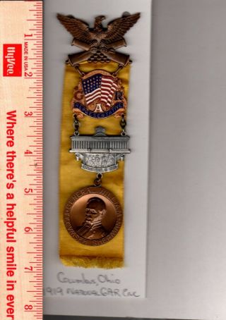1919 Gar National Convention Representative Badge Columbus,  Ohio