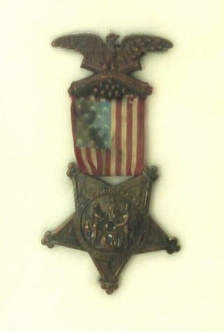 Veteran 1861 - 1866 GAR Grand Army of the Republic STARS & STRIPS Medal Mini Lapel 3