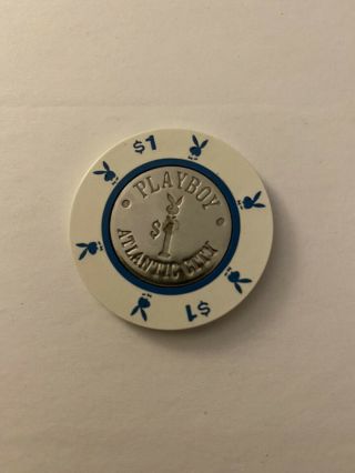 Vintage Playboy Bunny Club Atlantic City N.  J.  $1 Casino Chip Gaming Token Coin