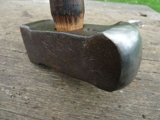 Unusual Vintage Blacksmith/anvil/forge 3 Lb.  2 Oz.  Raising/forming Hammer