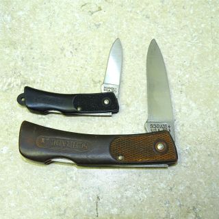 Vintage Schrade U.  S.  A.  Pocket Knives (2) Sp1 - Sp3,  Lock Blades